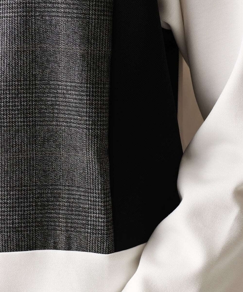 MK MICHEL KLEIN HOMME （エムケーミッシェルクランオム）の「グレンチェックブロック切替パーカー（パーカー・メンズ・ホワイト/ライトブルー/ネイビー・MEDIUM/LARGE/X-LARGE）」の15枚目の写真