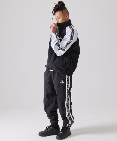 FUBU( フブ)の「FUBU フブ ブランド ロゴ 刺繍 ウエストゴム サイズ調整可能 サイド ロゴテープ ナイロンパンツ トラックパンツ(その他パンツ・メンズ・ブラック/ホワイト・XXL/XL/L/M)」の12枚目の写真