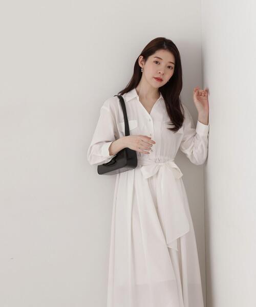 PROPORTION BODY DRESSING(プロポーションボディドレッシング)の「ドロップショルダーシャツワンピース / 1215140202(ワンピース・レディース・パープル/ホワイト/ブルー・SMALL/MEDIUM)」の11枚目の写真