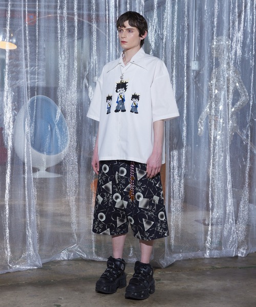 a2o（エーツーオー）の「【a2o】ラバープリントビッグ半袖シャツ（シャツ/ブラウス・メンズ・ホワイト/ブルー・M/L）」の7枚目の写真