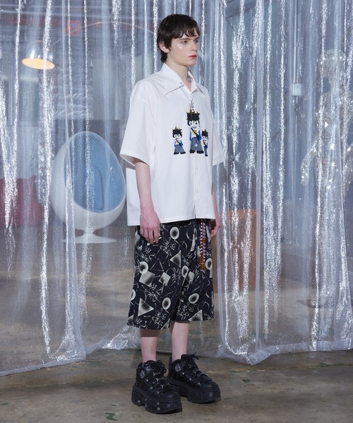 a2o（エーツーオー）の「【a2o】ラバープリントビッグ半袖シャツ（シャツ/ブラウス・メンズ・ホワイト/ブルー・M/L）」の8枚目の写真