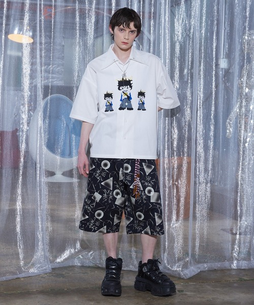 a2o（エーツーオー）の「【a2o】ラバープリントビッグ半袖シャツ（シャツ/ブラウス・メンズ・ホワイト/ブルー・M/L）」の9枚目の写真