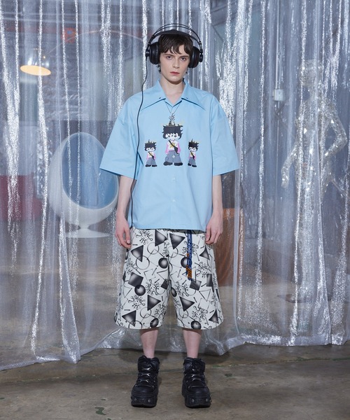 a2o（エーツーオー）の「【a2o】ラバープリントビッグ半袖シャツ（シャツ/ブラウス・メンズ・ホワイト/ブルー・M/L）」の16枚目の写真