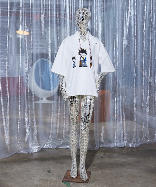 a2o（エーツーオー）の「【a2o】ラバープリントビッグ半袖シャツ（シャツ/ブラウス・メンズ・ホワイト/ブルー・M/L）」の22枚目の写真