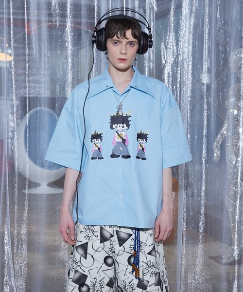 a2o】ラバープリントビッグ半袖シャツ（シャツ/ブラウス）｜a2o