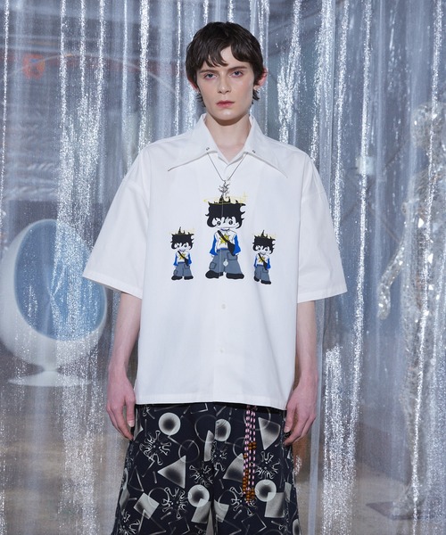 a2o】ラバープリントビッグ半袖シャツ（シャツ/ブラウス）｜a2o