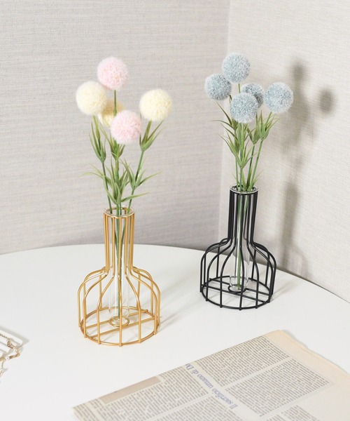 styiro(スタイロ)の「ワイヤーフラワーベース/花瓶(フラワーベース・レディース・ゴールド/ブラック/ブラック系2/ブラック系3/ゴールド系2/ゴールド系3・FREE)」の7枚目の写真