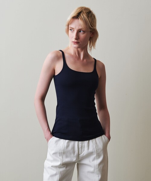 Steven Alan（スティーブンアラン）の「＜Steven Alan＞コットンフライス キャミソール（キャミソール・レディース・ピンク/ダークブラウン/ネイビー/ベージュ・FREE）」の3枚目の写真