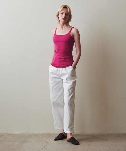 Steven Alan（スティーブンアラン）の「＜Steven Alan＞コットンフライス キャミソール（キャミソール・レディース・ピンク/ダークブラウン/ネイビー/ベージュ・FREE）」の8枚目の写真