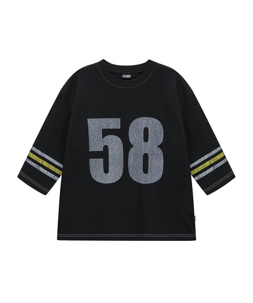 SPLR（エス・ピー・エル・アール）の「ティーシャツ｜College Numbering Tee｜SPLR（Tシャツ/カットソー・メンズ・ブラック/グリーン・XL/L/M）」の2枚目の写真