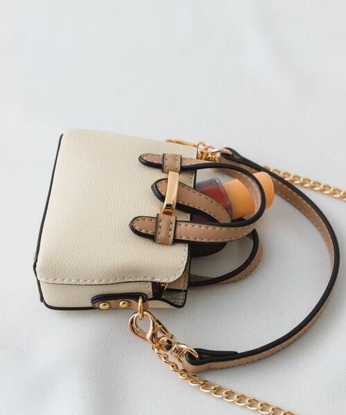 RODE SKO（ロデスコ）の「チェーンショルダーナノバッグ（ショルダーバッグ・レディース・ブラック/アイボリー/ベージュ系その他・ONE）」の14枚目の写真