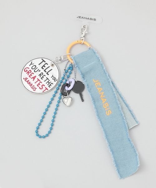 JEANASIS（ジーナシス）の「ワッペンチャームストラップ/284148（スマホグッズ・レディース・ブラック系その他/シルバー系その他/グリーン系その他・FREE）」の3枚目の写真