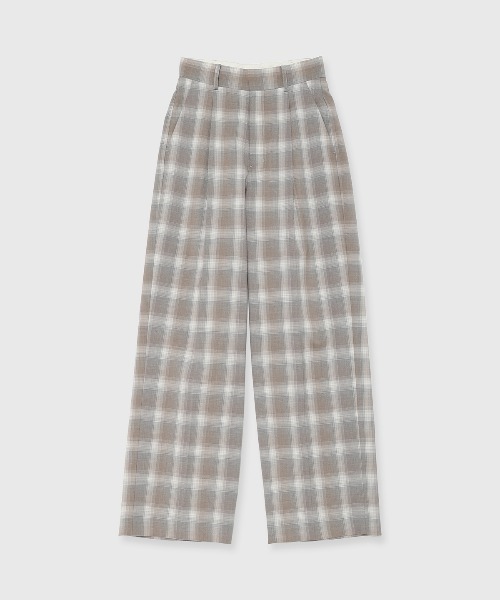 JOSE MOON(ジョゼムーン)の「INTERPOSE STRAIGHT PANTS/インターポーズストレートパンツ(スラックス・レディース・グレー/チャコールグレー・36/38)」の2枚目の写真