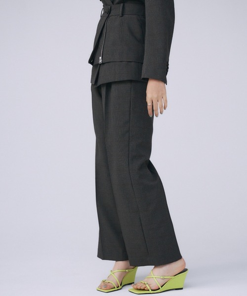 JOSE MOON(ジョゼムーン)の「INTERPOSE STRAIGHT PANTS/インターポーズストレートパンツ(スラックス・レディース・グレー/チャコールグレー・36/38)」の8枚目の写真