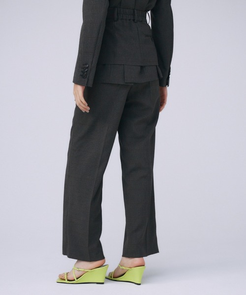 JOSE MOON(ジョゼムーン)の「INTERPOSE STRAIGHT PANTS/インターポーズストレートパンツ(スラックス・レディース・グレー/チャコールグレー・36/38)」の9枚目の写真