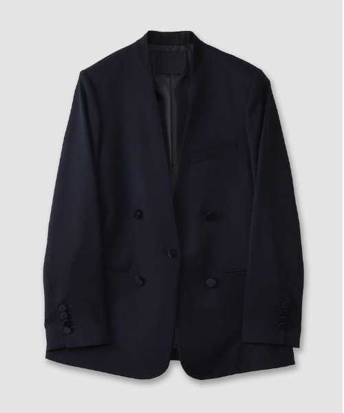 CINOH(チノ)の「BLACK FORMAL ノーカラージャケット(ノーカラージャケット・レディース・ネイビー系1/ネイビー系2/ブラック系その他/ブラック系その他2・36/40/38/38L)」の4枚目の写真