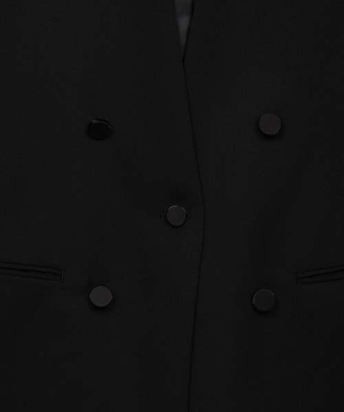 CINOH(チノ)の「BLACK FORMAL ノーカラージャケット(ノーカラージャケット・レディース・ネイビー系1/ネイビー系2/ブラック系その他/ブラック系その他2・36/40/38/38L)」の5枚目の写真