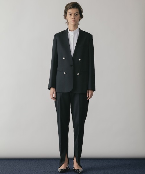 CINOH(チノ)の「BLACK FORMAL ノーカラージャケット(ノーカラージャケット・レディース・ネイビー系1/ネイビー系2/ブラック系その他/ブラック系その他2・36/40/38/38L)」の11枚目の写真