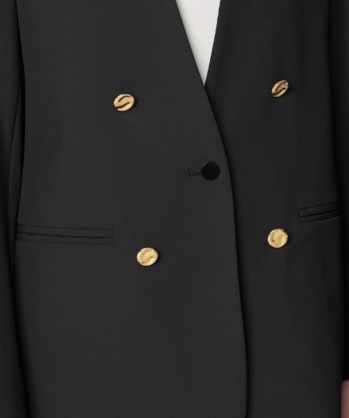 CINOH(チノ)の「BLACK FORMAL ノーカラージャケット(ノーカラージャケット・レディース・ネイビー系1/ネイビー系2/ブラック系その他/ブラック系その他2・36/40/38/38L)」の17枚目の写真