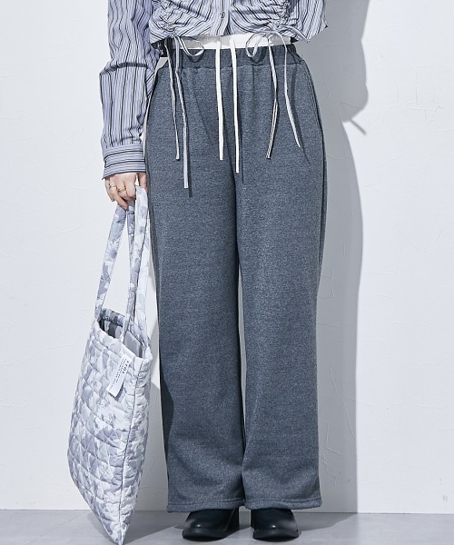 TTOL（トール）の「ダブルウエストスウェットパンツ（その他パンツ・レディース・オートミール/チャコール・M～Ｌ）」の2枚目の写真