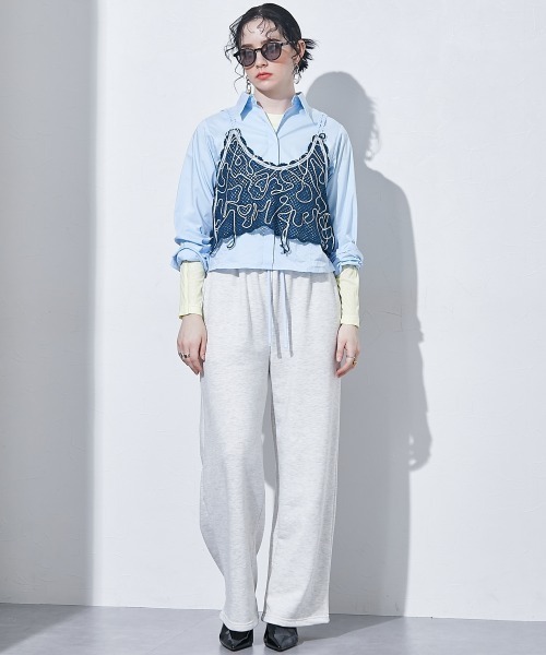 TTOL（トール）の「ダブルウエストスウェットパンツ（その他パンツ・レディース・オートミール/チャコール・M～Ｌ）」の14枚目の写真