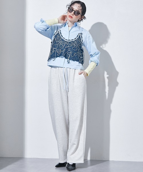 TTOL（トール）の「ダブルウエストスウェットパンツ（その他パンツ・レディース・オートミール/チャコール・M～Ｌ）」の15枚目の写真