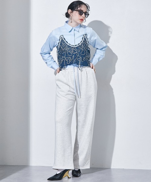 TTOL（トール）の「ダブルウエストスウェットパンツ（その他パンツ・レディース・オートミール/チャコール・M～Ｌ）」の17枚目の写真