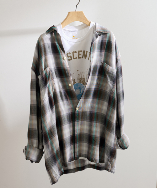 セール】TOWNCRAFT 別注 60S ombre check シャツ（シャツ