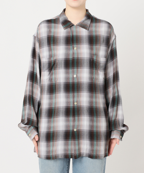 FRAMeWORK TOWNCRAFT 60S ombre check シャツ TOWN CRAFT / 60S OMBRE CHECK LOOP COLLAR SS SHIRTS