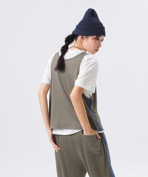 BEAMS BOY（ビームスボーイ）の「レース アップ タンクトップ（タンクトップ・レディース・ネイビー/グレー・ONE SIZE）」の6枚目の写真