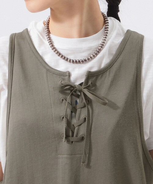 BEAMS BOY（ビームスボーイ）の「レース アップ タンクトップ（タンクトップ・レディース・ネイビー/グレー・ONE SIZE）」の11枚目の写真