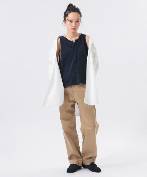 BEAMS BOY（ビームスボーイ）の「レース アップ タンクトップ（タンクトップ・レディース・ネイビー/グレー・ONE SIZE）」の13枚目の写真