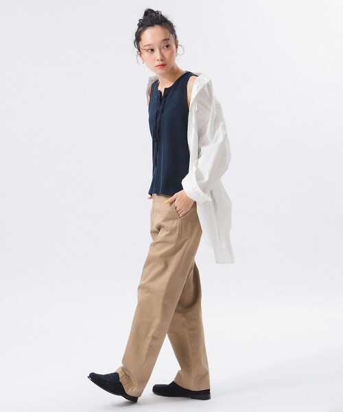 BEAMS BOY（ビームスボーイ）の「レース アップ タンクトップ（タンクトップ・レディース・ネイビー/グレー・ONE SIZE）」の14枚目の写真