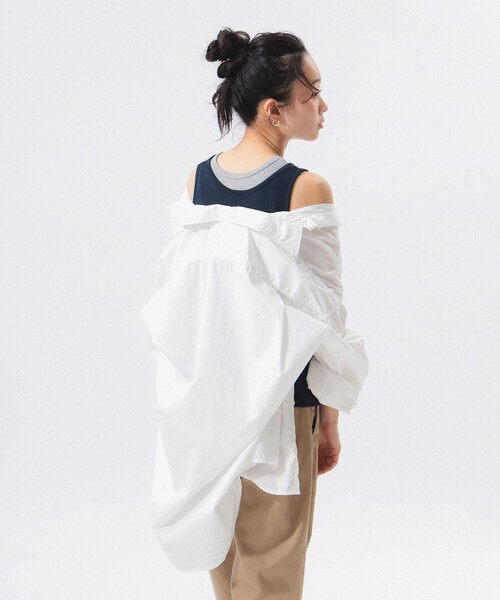 BEAMS BOY（ビームスボーイ）の「レース アップ タンクトップ（タンクトップ・レディース・ネイビー/グレー・ONE SIZE）」の18枚目の写真