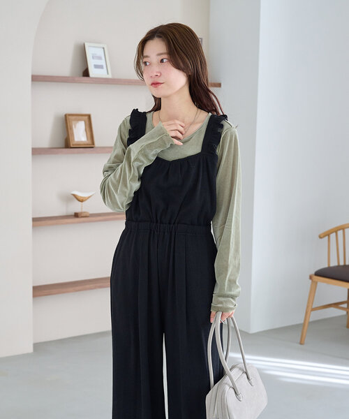 Kastane（カスタネ）の「【初夏まで着れる】BACK開きチュールTEE（Tシャツ/カットソー・レディース・アイボリー/ピンク/カーキ/ブルー・FREE）」の14枚目の写真