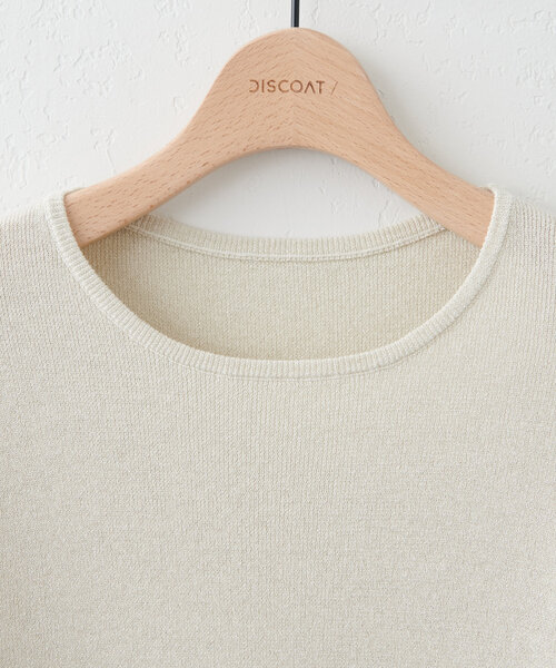 DISCOAT（ディスコート）の「【新色追加!/WEB限定】リブ袖口ボタンプルオーバー（ニット/セーター・レディース・グレー/ピンク/アイボリー/ブラック/モカ/ネイビー・MEDIUM）」の17枚目の写真