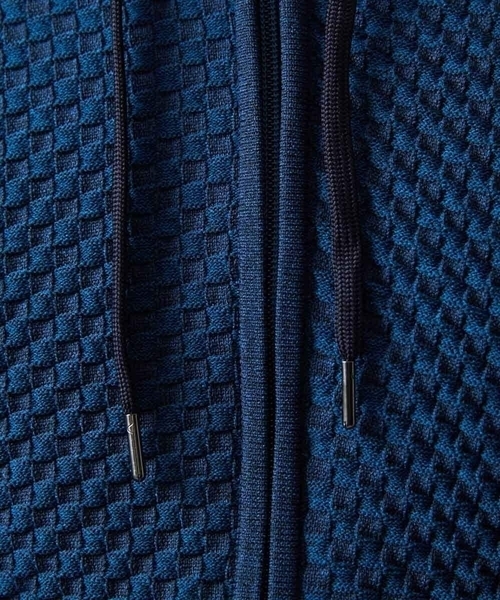 MICHEL KLEIN HOMME (ミッシェルクランオム)の「【セットアップ】ニットZIPアップパーカー(パーカー・メンズ・ブラック/ブルー・MEDIUM/LARGE/X-LARGE)」の18枚目の写真