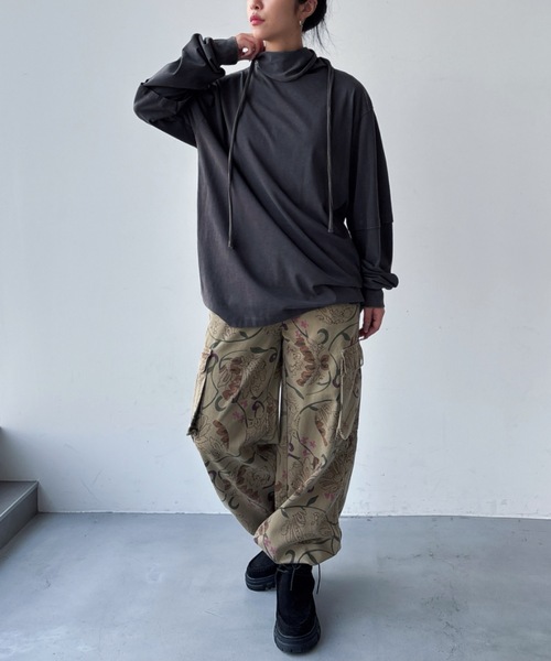 VACANCY(ヴァカンシー)の「スカーフ2wayピグメントトップス(Tシャツ/カットソー・レディース・ピンク/ホワイト/チャコールグレー・FREE)」の15枚目の写真