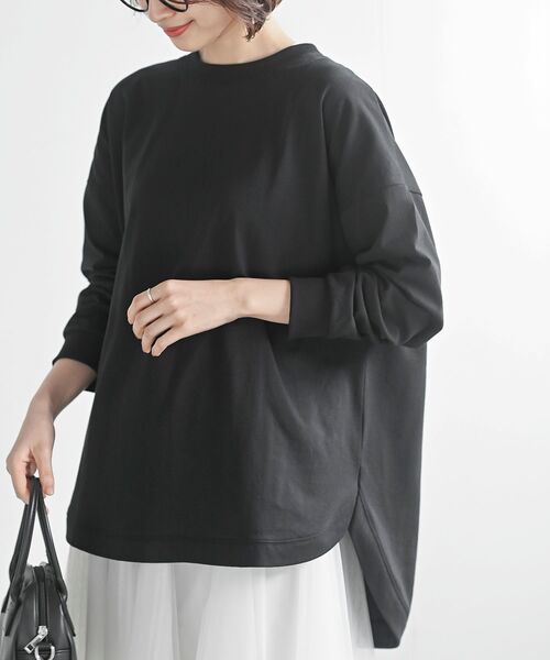 rps(アールピーエス)の「BACKヘンリーロンT(Tシャツ/カットソー・レディース・ブラック/オフホワイト/その他/アイボリー・フリー)」の3枚目の写真