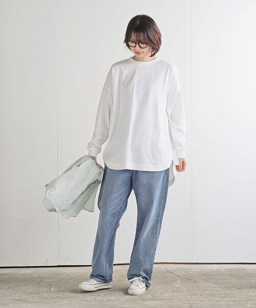 rps(アールピーエス)の「BACKヘンリーロンT(Tシャツ/カットソー・レディース・ブラック/オフホワイト/その他/アイボリー・フリー)」の14枚目の写真