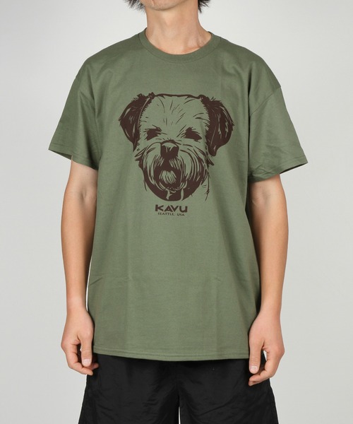 KAVU(カブー)の「KAVU/カブー 25 Dog Tee/ドッグティー(Tシャツ/カットソー・メンズ・ライトイエロー/ホワイト/グリーン/ライトピンク/サンドベージュ/ミント/グレー・MEDIUM/X-LARGE/LARGE)」の4枚目の写真