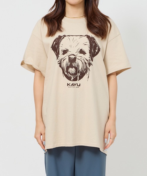 KAVU(カブー)の「KAVU/カブー 25 Dog Tee/ドッグティー(Tシャツ/カットソー・メンズ・ライトイエロー/ホワイト/グリーン/ライトピンク/サンドベージュ/ミント/グレー・MEDIUM/X-LARGE/LARGE)」の3枚目の写真