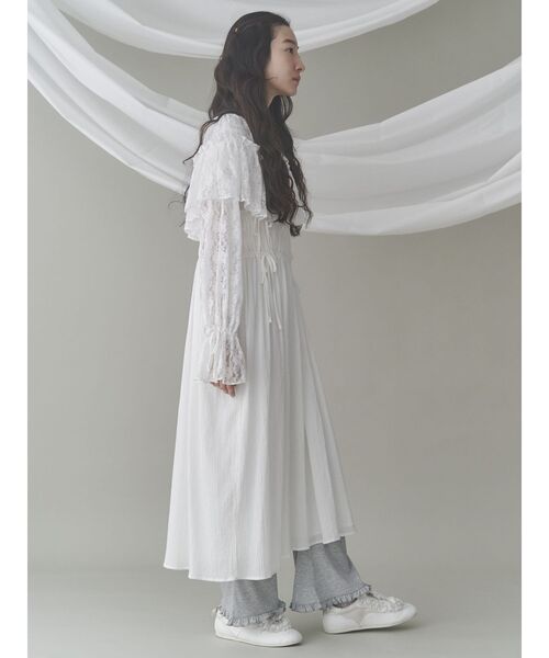 merry jenny(メリージェニー)の「frillロングタンスニーカー(スニーカー・レディース・ブラック/オフホワイト/ピンク・MEDIUM/LARGE)」の16枚目の写真