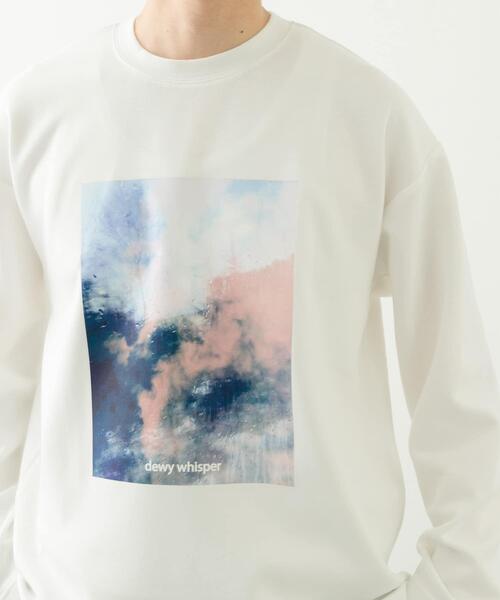 ITEMS URBANRESEARCH(アイテムズ アーバンリサーチ)の「Art Graphic ポンチカットソー Dewy(Tシャツ/カットソー・メンズ・ブラック/ホワイト・MEDIUM/LARGE)」の3枚目の写真