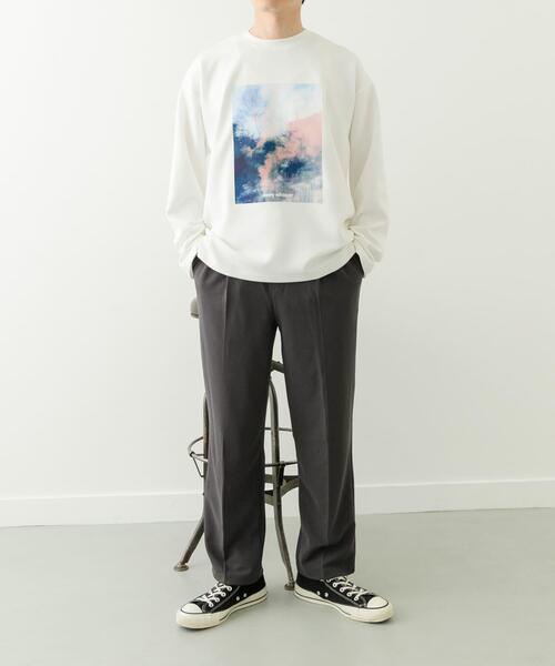 ITEMS URBANRESEARCH(アイテムズ アーバンリサーチ)の「Art Graphic ポンチカットソー Dewy(Tシャツ/カットソー・メンズ・ブラック/ホワイト・MEDIUM/LARGE)」の7枚目の写真