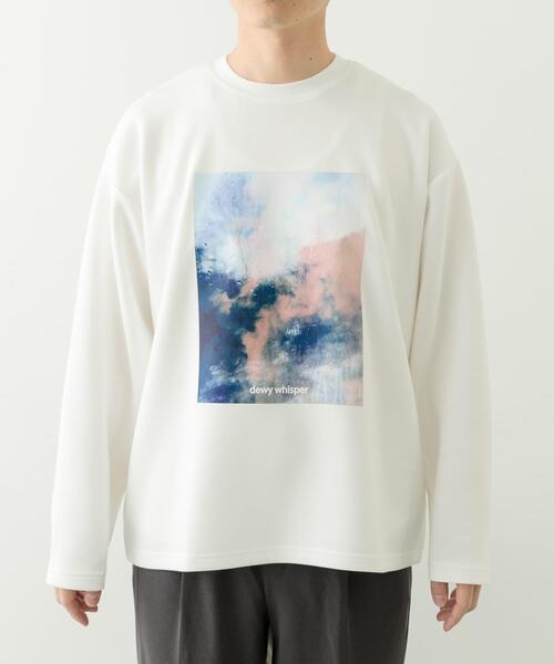 ITEMS URBANRESEARCH(アイテムズ アーバンリサーチ)の「Art Graphic ポンチカットソー Dewy(Tシャツ/カットソー・メンズ・ブラック/ホワイト・MEDIUM/LARGE)」の8枚目の写真