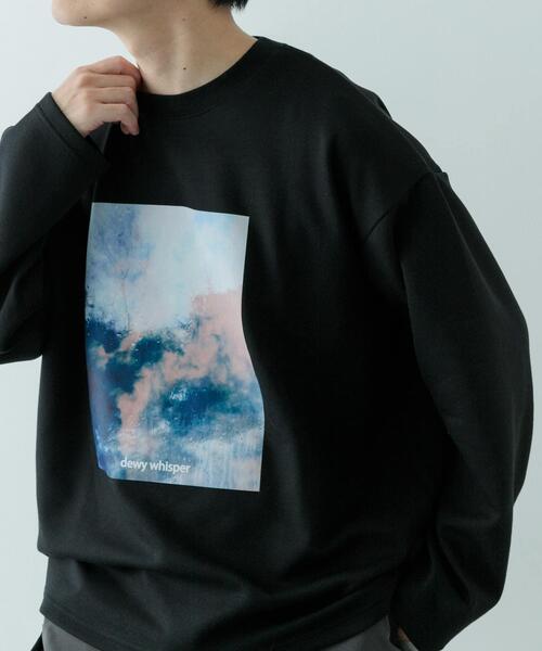ITEMS URBANRESEARCH(アイテムズ アーバンリサーチ)の「Art Graphic ポンチカットソー Dewy(Tシャツ/カットソー・メンズ・ブラック/ホワイト・MEDIUM/LARGE)」の16枚目の写真