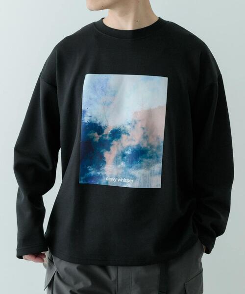 ITEMS URBANRESEARCH(アイテムズ アーバンリサーチ)の「Art Graphic ポンチカットソー Dewy(Tシャツ/カットソー・メンズ・ブラック/ホワイト・MEDIUM/LARGE)」の17枚目の写真