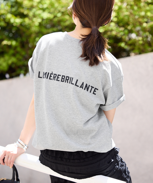 SLOBE IENA(スローブイエナ)の「1ST ETOILE Tシャツ(Tシャツ/カットソー・レディース・ホワイト/ブラウン/グレー・FREE)」の2枚目の写真