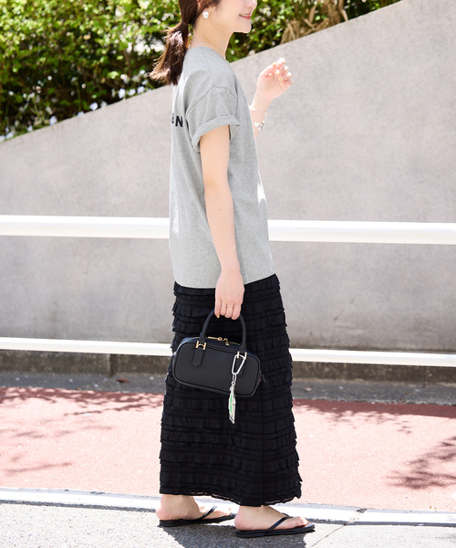 SLOBE IENA(スローブイエナ)の「1ST ETOILE Tシャツ(Tシャツ/カットソー・レディース・ホワイト/ブラウン/グレー・FREE)」の6枚目の写真